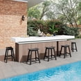 thumbnail image 2 of YUSAZENS HDPE Four-Legged Bar Stool, Weather Resistant for Outdoor Patio Garden Bar Black, 2 of 6