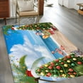 thumbnail image 2 of Hallway Runner Rugs 2.7x5 Ft, Blue Coastal Christmas Non Slip Area Rugs for Kitchen Bedroom Entryway, Xmas Tree Santa Summer Beach Washable Carpet Runner Rug Floor Mats for Bedroom Home Decor, 2 of 9