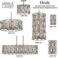 thumbnail image 2 of Minka Lavery 3585 Hexly 3 Light 16" Wide Semi-Flush Drum Ceiling Fixture - Coal, 2 of 6