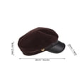 thumbnail image 2 of unbranded Vintage Coffee Newsboy Cap Unisex Beret Hat Comfortable Breathable Material, 2 of 6