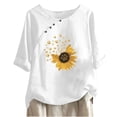 thumbnail image 1 of Birdeem T-Shirt Décontracté en Coton et Lin Imprimé à Manches Courtes Col Rond Boutonné, 1 of 12