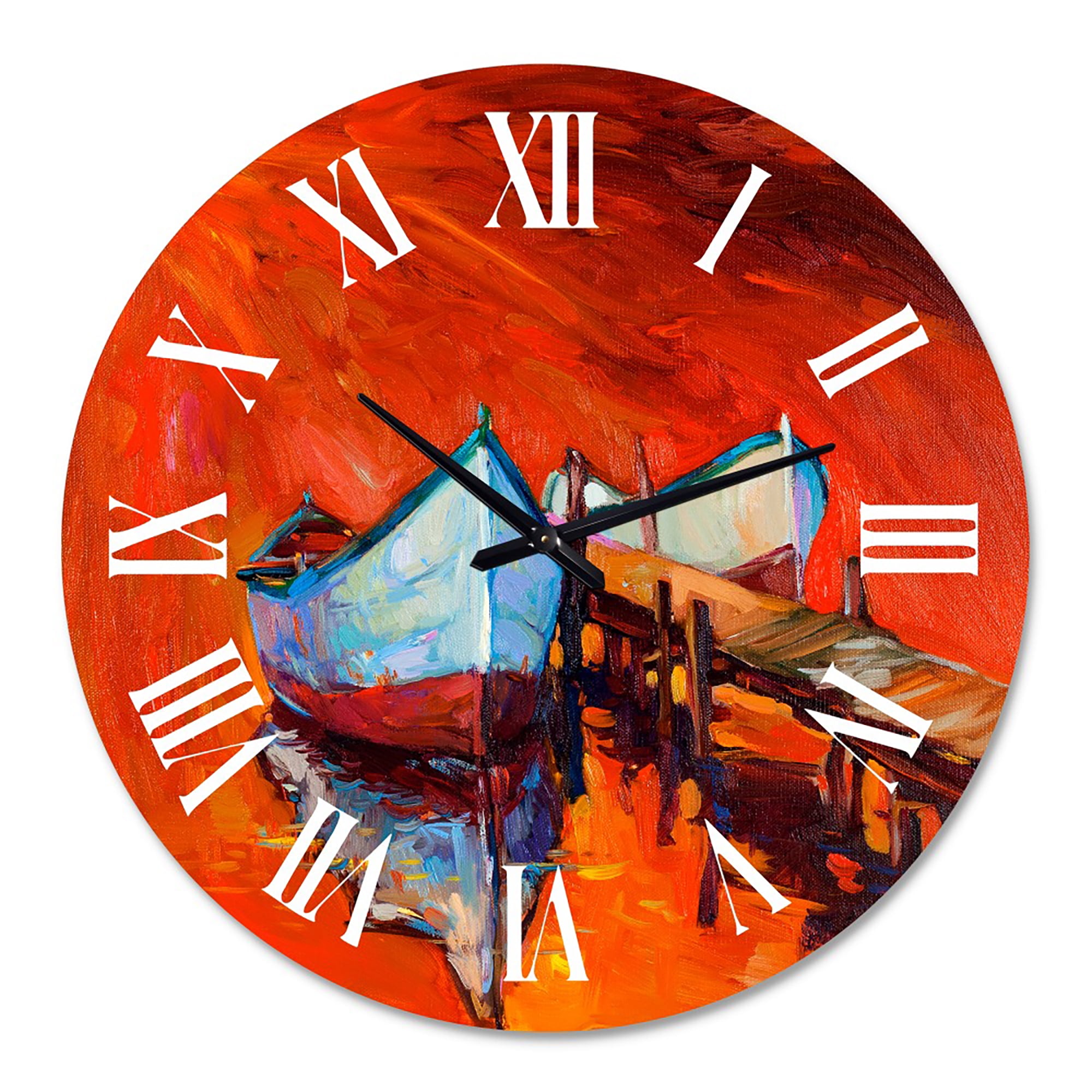 Designart 1 in Quartz Coastal Wall Clock