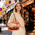thumbnail image 4 of Fmbmuo Halloween Tote Bags for Women, Pumpkin Print Ladies Handbags, Novelty Spooky Cute Shoulder Handbag Gift, 4 of 6