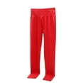 thumbnail image 3 of HVOBTTY Women's Long Pajama Pants, Pajama Pants for Women, Women's Casual Soft Solid Color High Waist Warm Fleece Double Sided Brushed Sleepwear Pajama Pants Red, XXL, 3 of 5