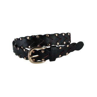 CTM 1 7/8 Inch Wide Braided Plaid Belt with Matching Buckle  display picture 3