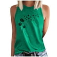 thumbnail image 2 of ALLLIST Green Tops for Women Trendy Crew Neck Floral Sleeveless Tank Tops Tank Top for Women L, 2 of 5