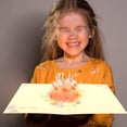 thumbnail image 2 of eZAKKA Happy Birthday Cake Pop Up Card 3D Greeting Card Best Birthday Card for Girls, Girlfriend, Wife, Mom, 2 of 5
