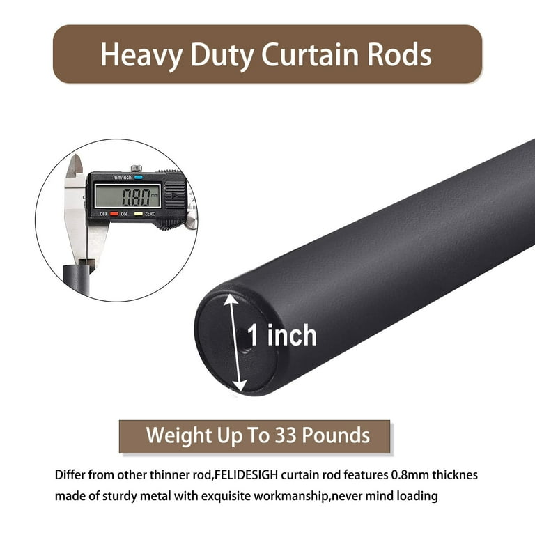  Curtain Rods for Windows 28 to 42 inch, Heavy Duty 1