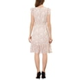 thumbnail image 3 of INSPIRE CHIC Robe pour Femme à Fleurs Manches Volantées Col en V Smockée à Volants Robes Décontractées Blanc Rose G, 3 of 6