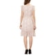 thumbnail image 3 of Vestido Casual de Mujer INSPIRE CHIC con Mangas de Volante Florales, Cuello en V, Fruncido y Volantes en Blanco y Rosa, Talla XL, 3 of 6