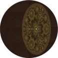 thumbnail image 1 of Ahgly Company Machine Washable Indoor Round Transitional Night Black Area Rugs, 5' Round, 1 of 7