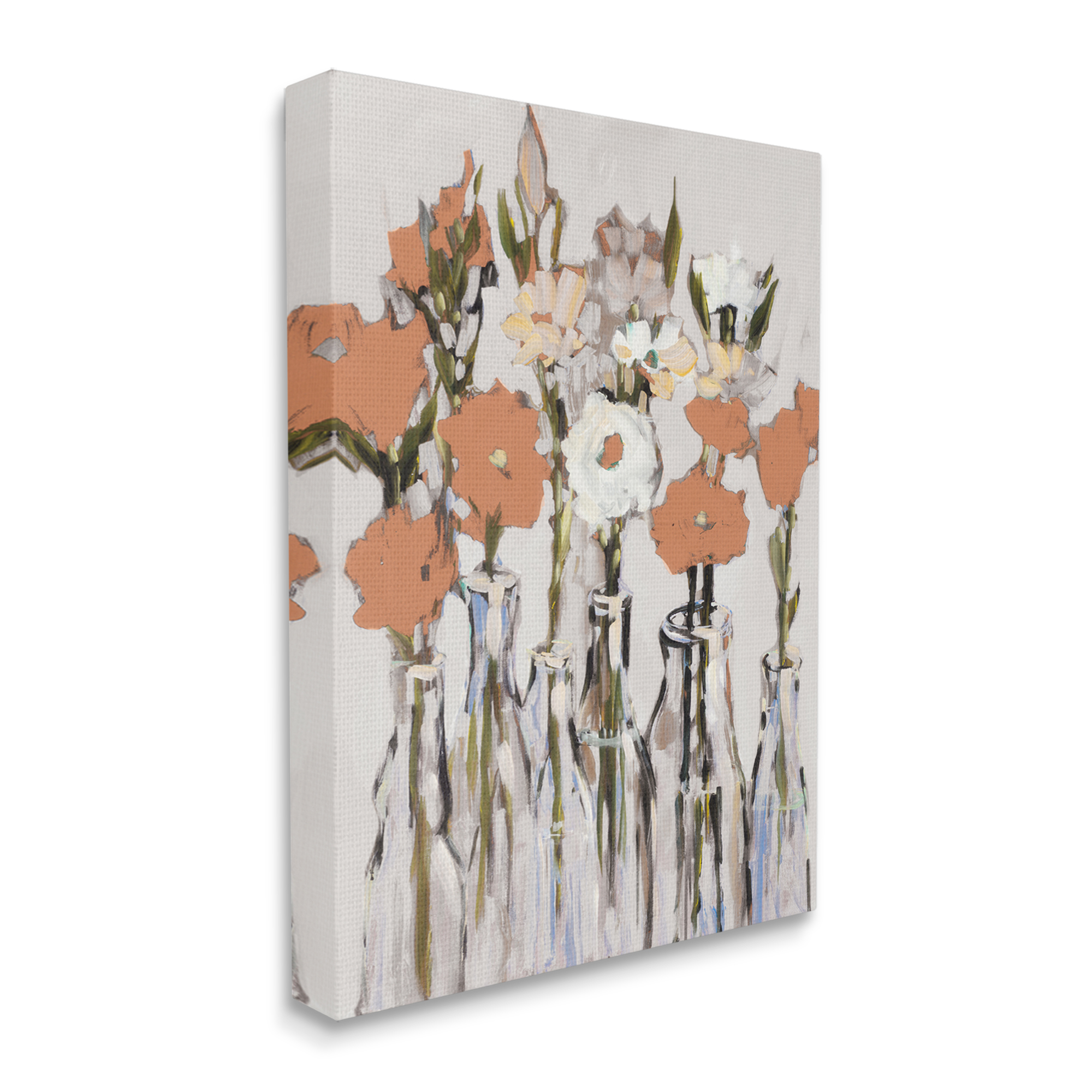 Stupell Industries Modern Flower Vases Painting Botanical & Floral Painting Gallery Wrapped Canvas Print Wall Art, 16 x 20
