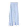 thumbnail image 4 of Diufon Womens Silk Wide Leg Pants Trendy Polka Dot Lounge Pants Elastic High Waist Trousers, 4 of 4