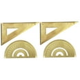 thumbnail image 4 of FRCOLOR 2 Sets  Geometry Ruler Tool Brass Protractor Drawing Triangle Ruler Brass Measure Ruler, 4 of 8