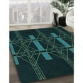 thumbnail image 2 of Ahgly Company Indoor Square Patterned Night Black Area Rugs, 5' Square, 2 of 6