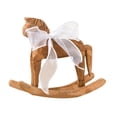 thumbnail image 2 of Figura de caballo de madera coleccionable, recuerdo de temporada navideña, cinta elegante Cinta De Organza, 2 of 9