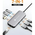 thumbnail image 6 of NOVOO 7-in-1 Type-C Hub, USB-C Dock with HDMI 4K@60, Ethernet, and 100W PD Multi-Port Adapter, Compatible with Dell/HP/Lenovo/Apple Laptops, 6 of 8
