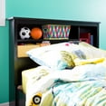 thumbnail image 2 of South Shore Vito Kid's Twin Bookcase Headboard, Pure Black, 2 of 7