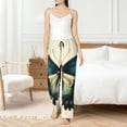 thumbnail image 4 of Yiaed Blue Black Butterfly Art Print Womens Lounge Pants, Loose PJ Bottoms, Long Pajama Pants for Women-XX-Large, 4 of 6