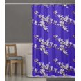 thumbnail image 4 of S4Sassy Blue Blossom & Bulbul Bird Decorative Waterproof Printed Shower Curtain Roller Hooks Drapes-60 x 75 Inch, 4 of 6