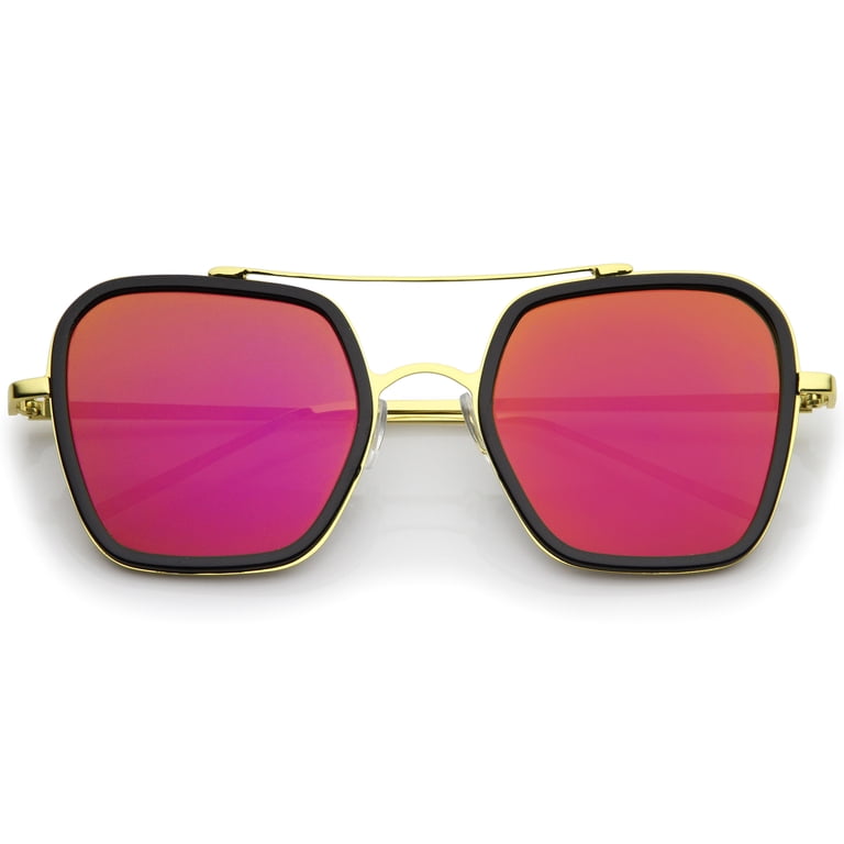zeroUV Unisex Modern Slim Temple Browbar Color Mirrored Flat  display picture 3