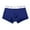 Navy, variant on Men's Solid Mid Waist Flat Angle European Four Corner Boxers Light Gray S