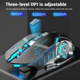 thumbnail image 5 of Rechargeable Wireless Bluetooth and 2.4G USB Gaming Mouse Silent Backlight E-Sports Mouse for Laptop Macbook PC Game Office, 5 of 9