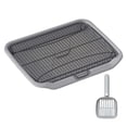 thumbnail image 2 of Soporte para almohadilla de entrenamiento para inodoro para perros, caja de arena para mascotas, herramienta de limpieza para orinal para perros, , GRIS, 2 of 8