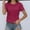 Hot Pink, variant on Hauaitttt Women Round Neck Lace Trimmed Style Solid Short Sleeve T Shirt Athletic Tops for Women Short Sleeve Sleeve T Womens Oversized Tee Oversized Tee Shirt Athletic Women Long Sleeve Rayon Tops