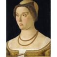 thumbnail image 2 of Giovanni Bellini 20x24 Black Ornate Framed Double Matted Museum Art Print Titled: Portrait of a Woman (1450 - 1470), 2 of 5