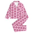 thumbnail image 3 of WOYY Girls Pumpkin Halloween Pajamas Button Down Long Sleeve Top Pants Sleepwear, Sizes 3-14, 3 of 3