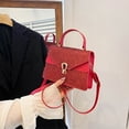 thumbnail image 3 of Small sequins small bag new trend texture portable small bag western style chain crossbody bag-red, 3 of 5