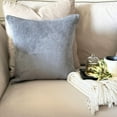thumbnail image 2 of Dark Gray Decorative Throw Pillow Covers 24"x24" | Modern Velvet Cushion Cover Striped | Ribbed Corduroy Velvet Pillowcases for Couch, Sofa Bedroom & Living Room, Modern Home Décor - Dark Gray Cords, 2 of 12
