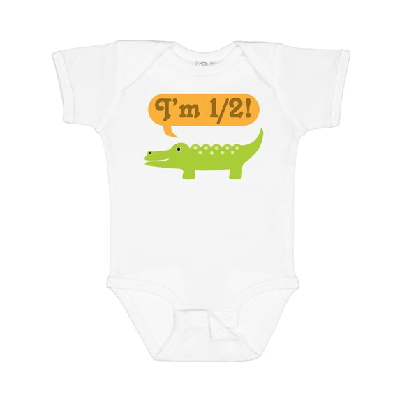 Inktastic Half Birthday 1/2 Boy Alligator Boys Baby Bodysuit