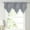 Gray, variant on KQJQS Beaded Sheer Valance with Rod Pocket Scalloped Window Curtains Small Lace Panels for Farmhouse Kitchen Living Room, 23.6X 51