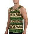 thumbnail image 2 of Fotbe Dark Green Vintage Corn Pattern Pattern Men's Quick Dry Workout Tank Top Gym Muscle Tee Fitness Bodybuilding Sleeveless T Shirt Breathable Workout Shirt-XX-Large, 2 of 9