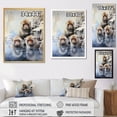 thumbnail image 4 of Designart "Snow Monkeys Bath Serenity Amidst Snowy Beauty II" Animals Floater Framed Wall Art Living Room, 4 of 7