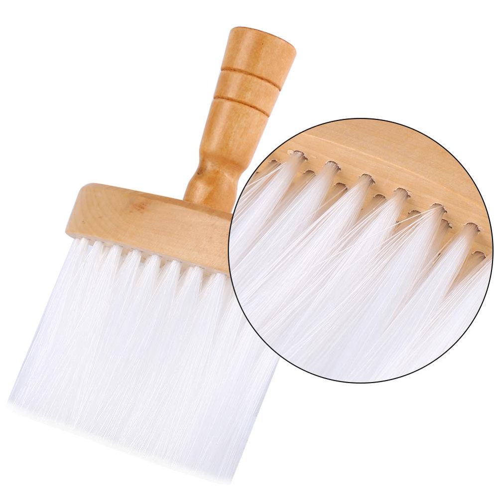 Ejoyous 1pc Soft Neck Duster Brushes Hair Clean Hairbrush Wood Handle Tool for Barber