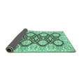 thumbnail image 2 of Ahgly Company Indoor Rectangle Oriental Turquoise Blue Traditional Area Rugs, 2' x 4', 2 of 4