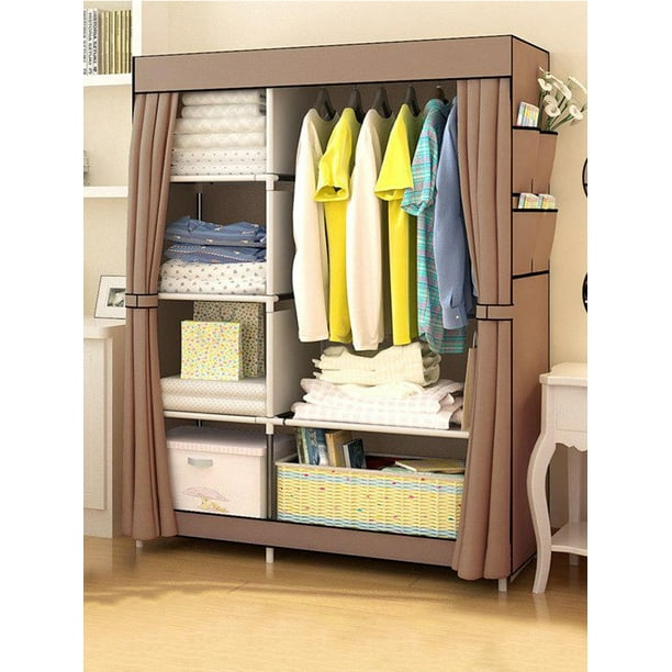 Attracktive clothes closet walmart Portable Clothes Closet Wardrobe Storage Organizer With Breathable Fabric Easy To Assemble Strong Durability Bedroom Walmart Com