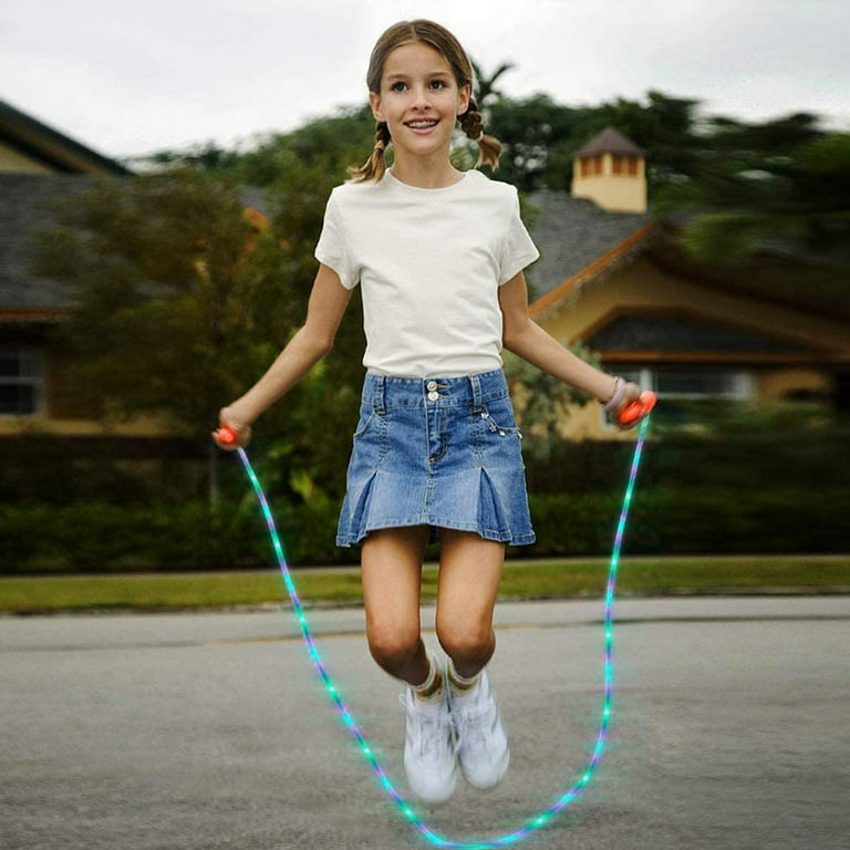 Fitness Luminous for Children Random Color Kid Jump Rope Led Jump Rope  Light Up Skipping Rope(Multicolor)