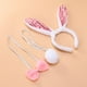 thumbnail image 3 of 3pcs conejo Ear Tail Tie Set rendimiento diadema linda decoración para niña niño niño (rosa), 3 of 5