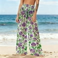 thumbnail image 2 of Women's Pants Petite,Womens Sheer Beach Pants See Through Mesh Bottoms for Bathing Suit Beach Wide Leg Swim Cover Up Pants, 2 of 7