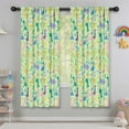 thumbnail image 5 of Blackout Kids Curtains,Green Dinosaurs Cacti Pattern Childrens Insulated Curtains Set Of 2,Bedroom Essentials,Toddler Room Decor 42"x63", 5 of 5