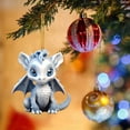 thumbnail image 4 of Colgante Con Estampado Navideño De Dragoncito Adorable Para Colgar En El Árbol De Navidad, Decoración Para El Hogar, Alféizar De La Ventana, Colgante Para El Coche, Colgante Para La Mochila, 4 of 6
