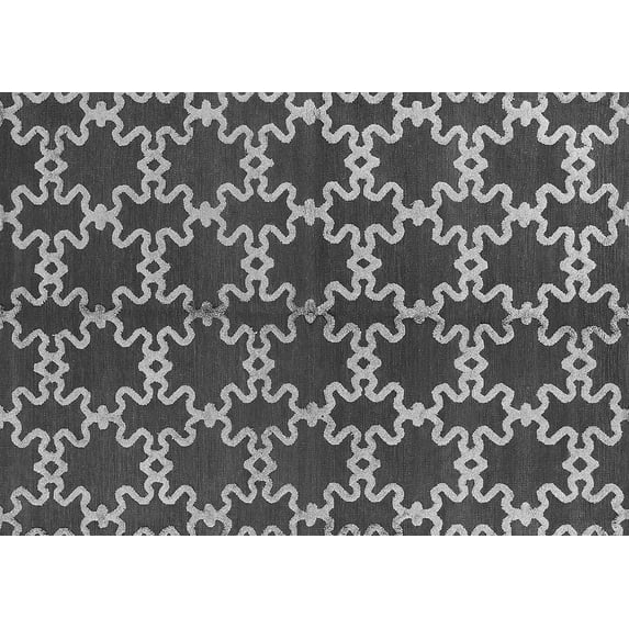 Ahgly Company Indoor Rectangle Oriental Gray Industrial Area Rugs, 8' x 12'
