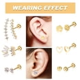 thumbnail image 3 of ziyahi Ensemble de 2 Boucles d'Oreilles en Acier Inoxydable à Vis à la Mode et Polyvalentes Piercings 1Ensemble, 3 of 6