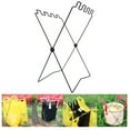 thumbnail image 4 of Xirurus Portable Foldable Iron Wire Trash Bag Rack for BBQ Picnic, Environmental Protection Garbage Bag Holder Shelf, 17.7 x 12.6 inches / 45 x 32 cm, 4 of 5
