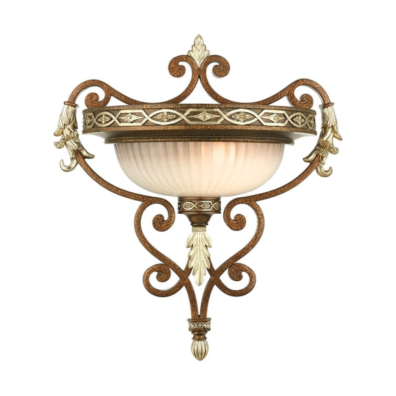 Livex Lighting Seville Wall Sconce in Palacial Bronze with Gilded Accents