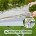 thumbnail image 6 of White Gold Marble Pattern Square Fitted Tablecloth with Elastic Edge,Square Table Cover,Washable Elastic Table Cover for Home Kitchen Party Decor 34"x34", 6 of 6